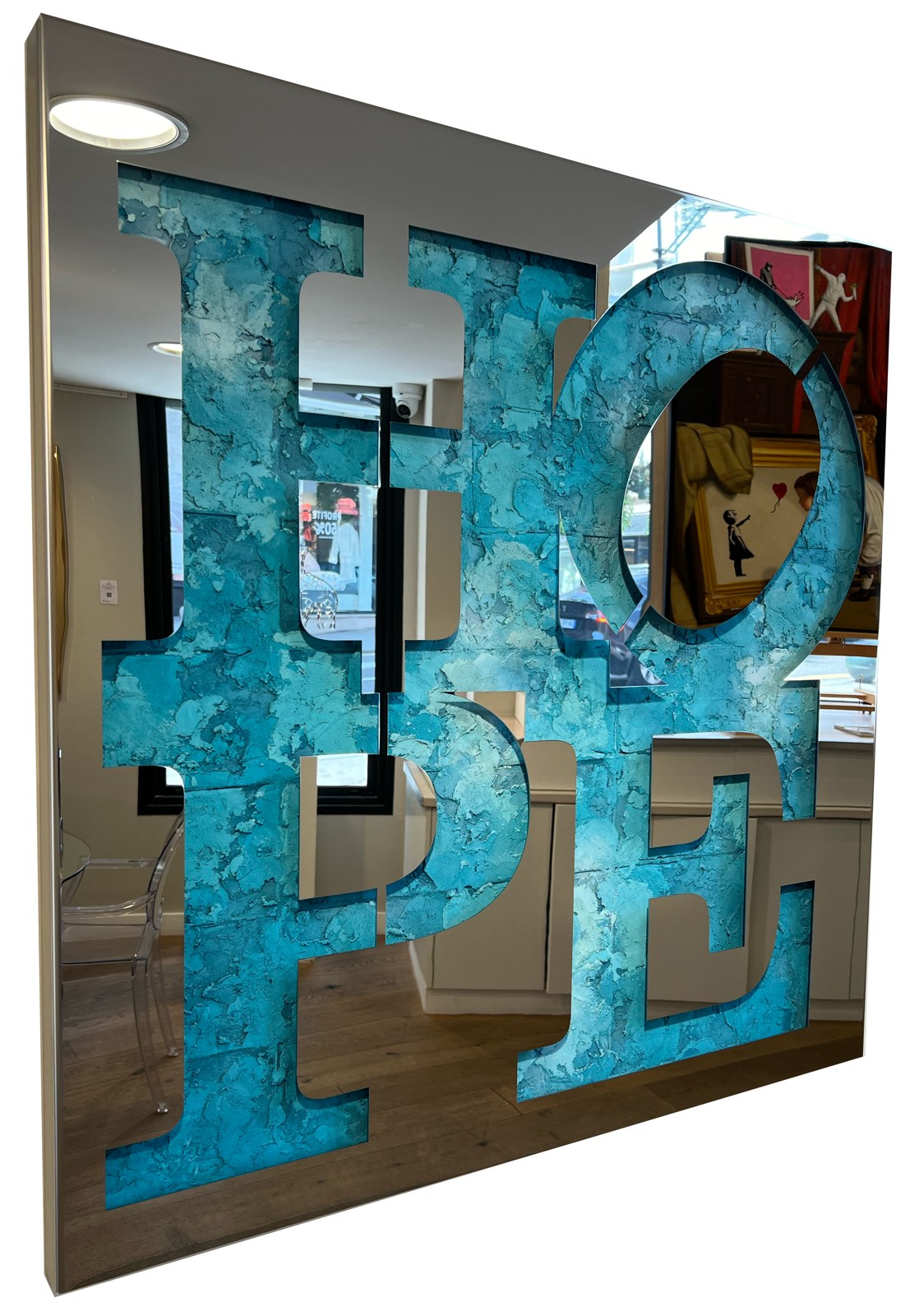 JOSEPH, Hope Indiana - Stainless steel with lime background