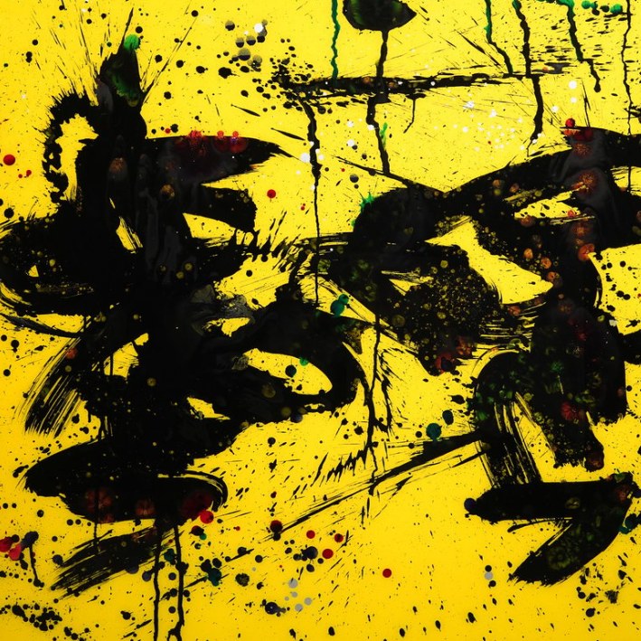Calligraphie jaune