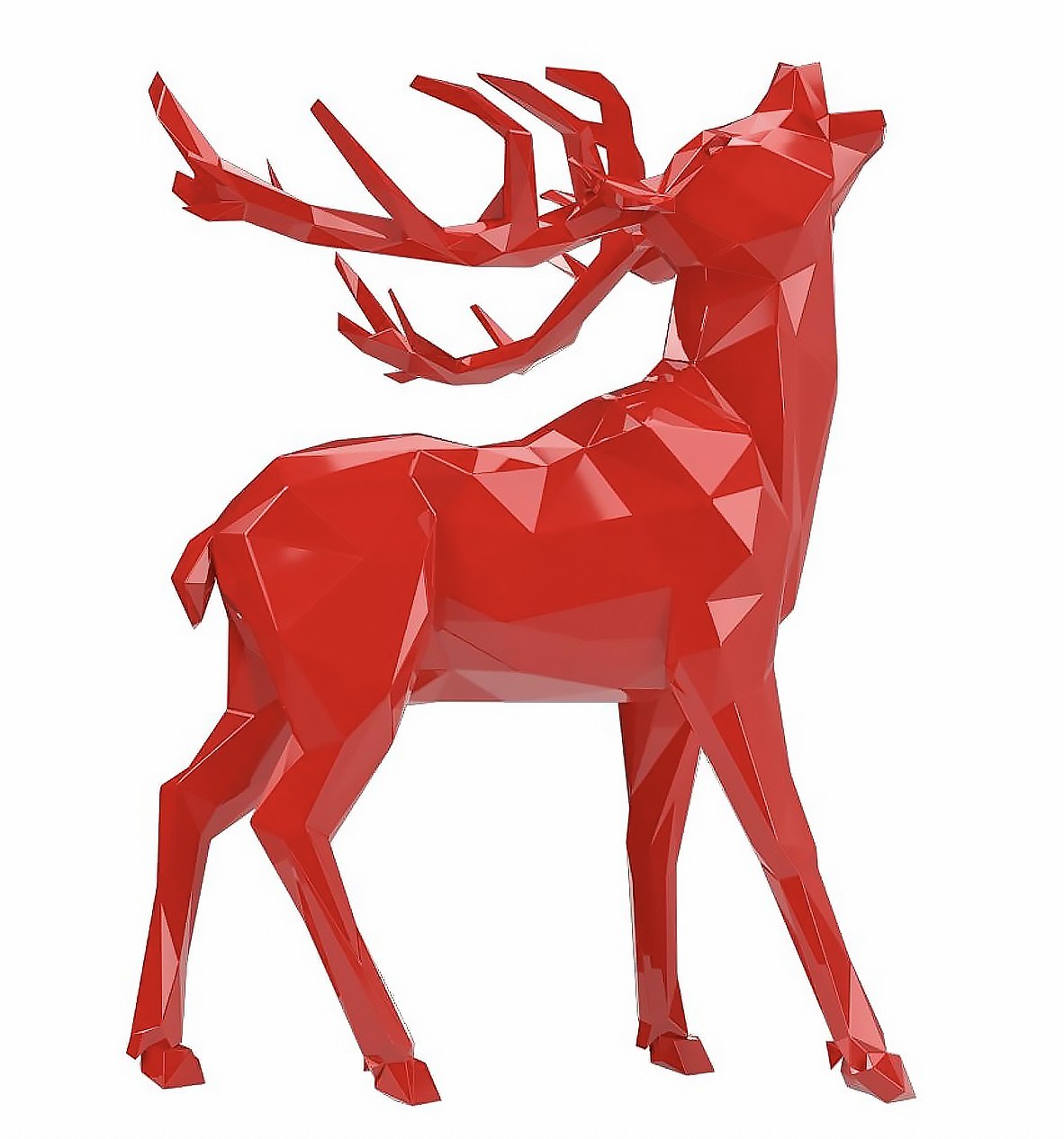 Cerf Résine Rouge