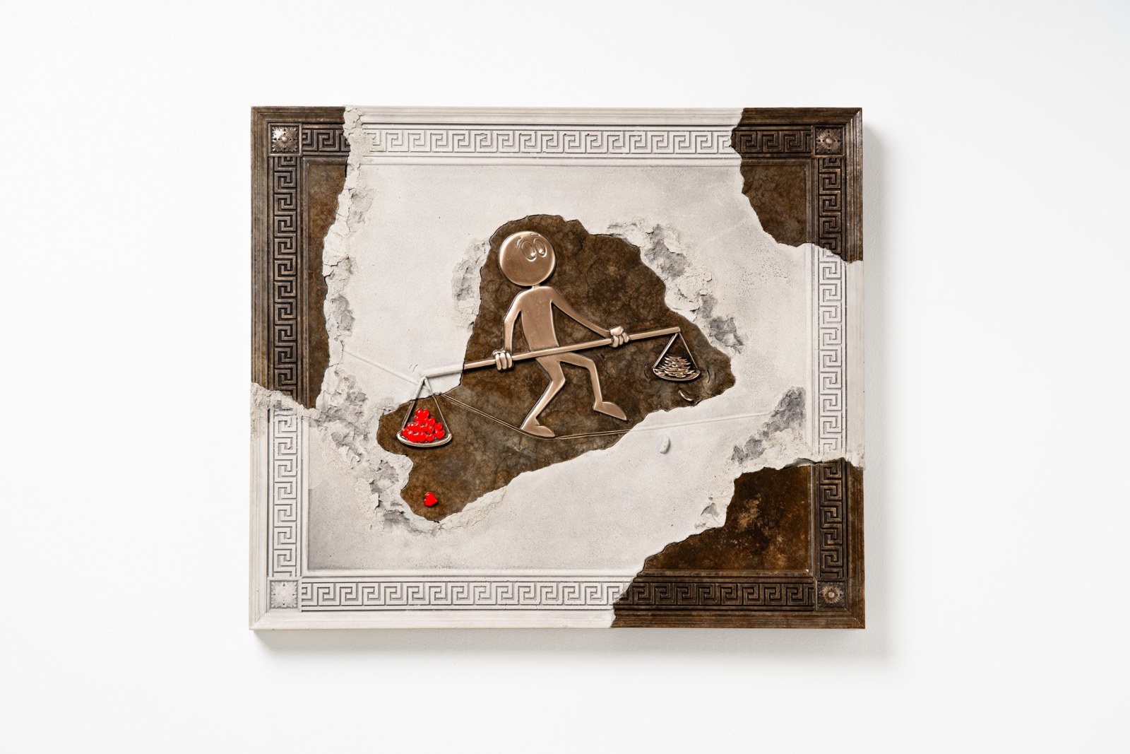 Balancing Act - cement plaque