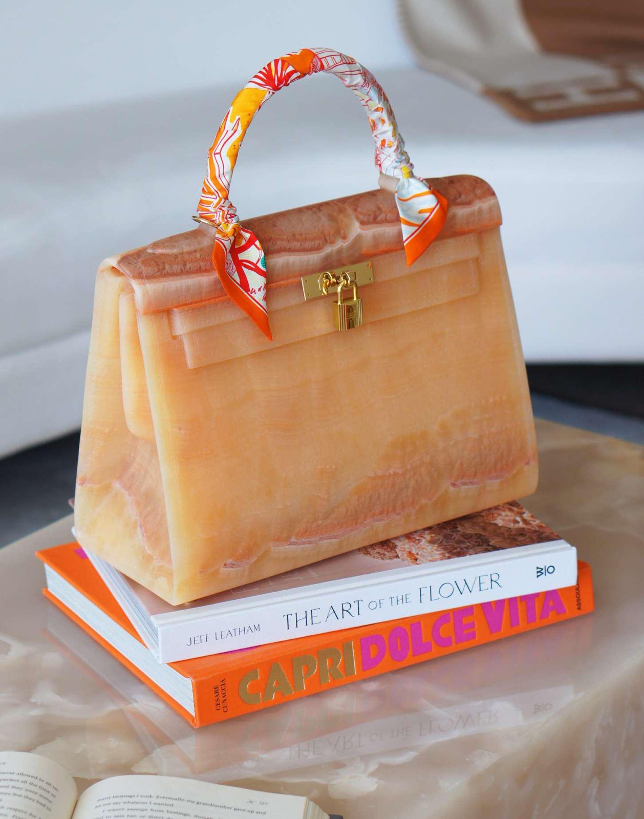 K Bag in Orange Onyx, 2024